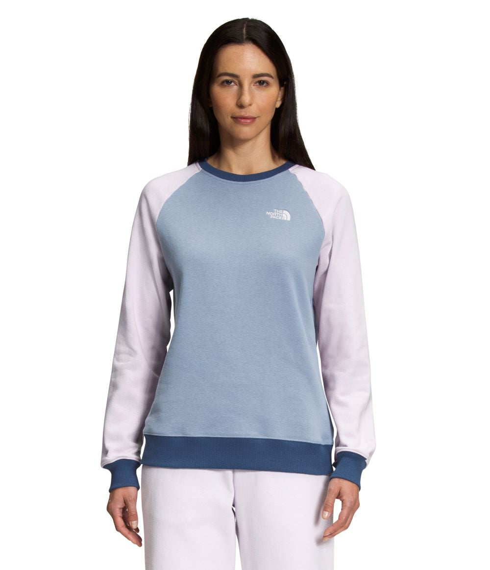 'The North Face' Women's Color Block Crew Sweatshirt - Lavender Fog / Folk Blue