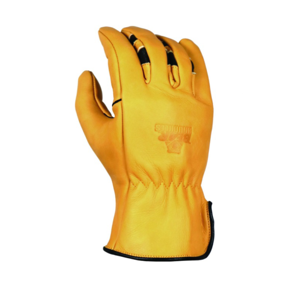 'Bear Knuckles' Double Wedge™ Regular Duty Cowhide Driver Glove - Yellow