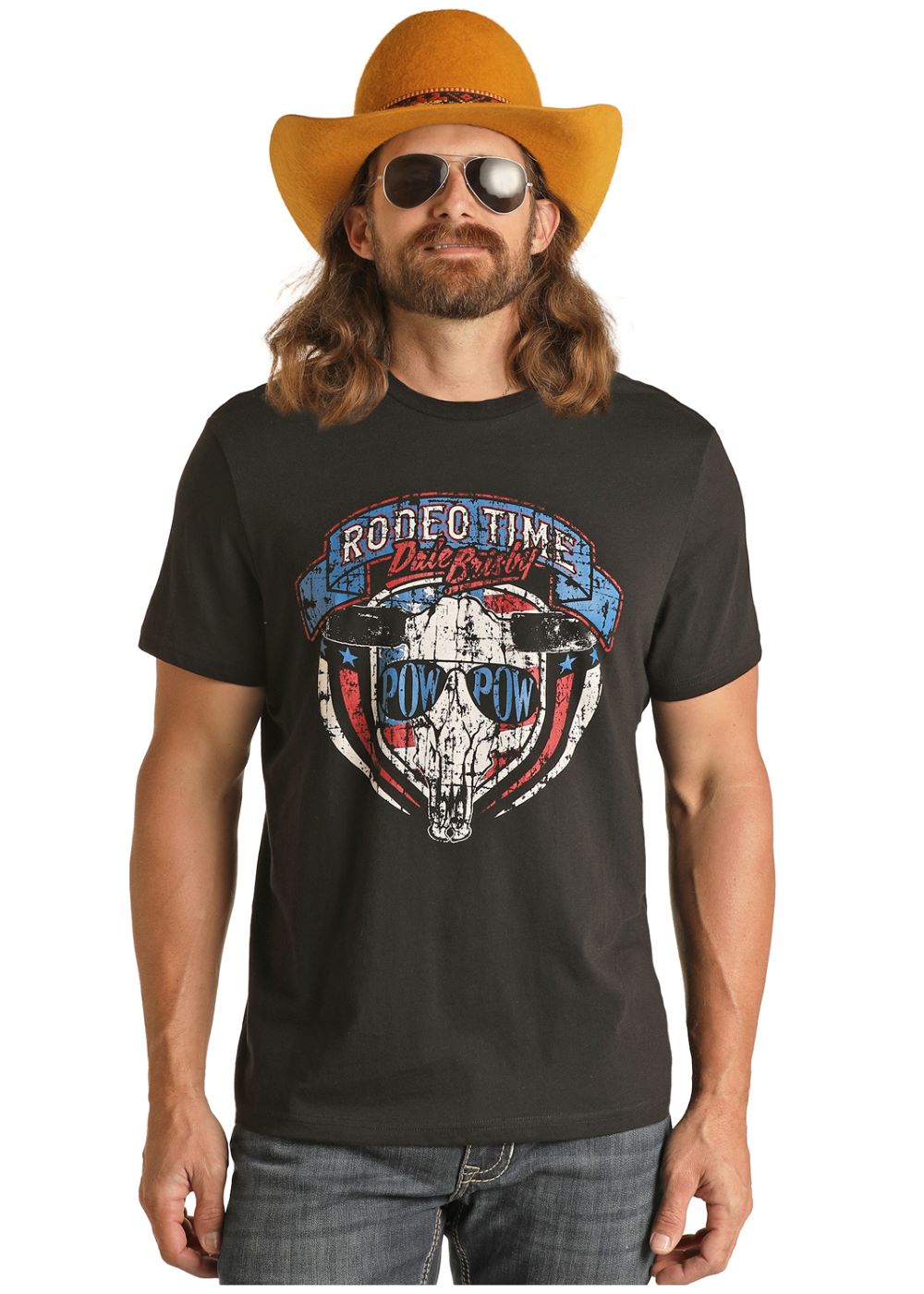 'Panhandle-Rock & Roll' Unisex Dale Graphic Tee - Black