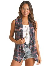 'Rock & Roll' Women's Americana Aztec Print Vest - Panhandle Slim WMN AMERICANA VEST - RRWT98RZNR