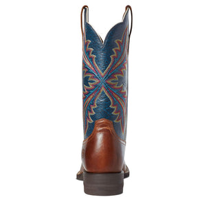 'Ariat' Women's West Bound Square Toe - Russet Rebel / Crackle Navy