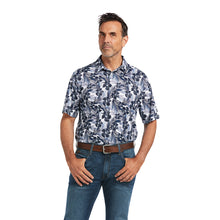 'Ariat' Men's All Over Print Polo - White Tropical