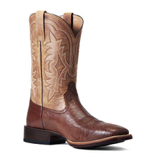 'Ariat' Men's 11" Night Life Ultra Western Square Toe - Antique Tabac Smooth Quill Ostrich / Sorrel Brown