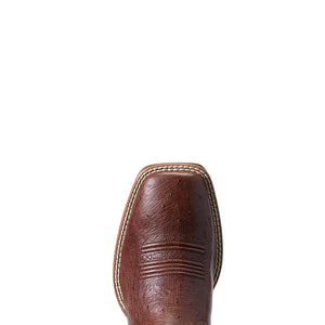 'Ariat' Men's 11" Night Life Ultra Western Square Toe - Antique Tabac Smooth Quill Ostrich / Sorrel Brown