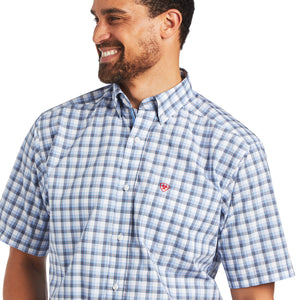 'Ariat' Men's Pro™ Fred Classic Fit Button Down - White / Blue