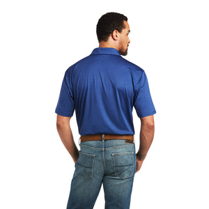 'Ariat' Men's Charger 2.0 Polo - Nocturnal Blue