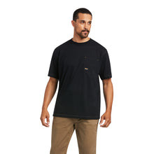 'Ariat' Men's Rebar Workman Reflective Flag Short Sleeve Tee - Black
