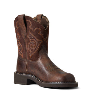 'Ariat' Women's 8" Fatbaby Heritage Tess Western Round Toe - Forest Brown / Jamocha