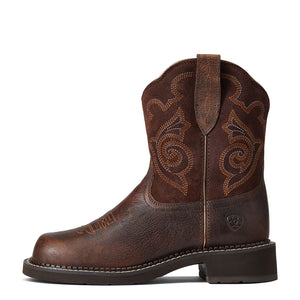 'Ariat' Women's 8" Fatbaby Heritage Tess Western Round Toe - Forest Brown / Jamocha