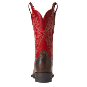 'Ariat' Women's West Bound Square Toe - Sable / Red