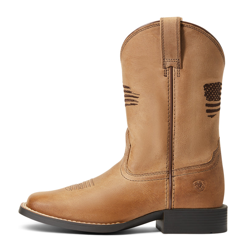 'Ariat' Youth Patriot 2.0 Square Toe - Homestead Brown