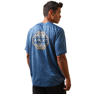 'Ariat' Men's Charger Ariat Stamp T-Shirt - Sky Fall