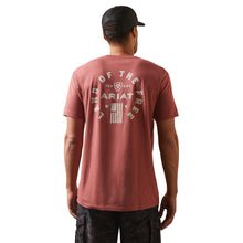 'Ariat' Men's Land of the Free T-Shirt - Red Clay Heather
