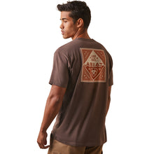 'Ariat' Men's Patch T-Shirt - Brown Heather