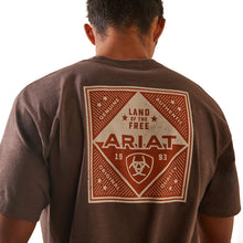 'Ariat' Men's Patch T-Shirt - Brown Heather