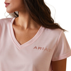 'Ariat' Women's Laguna Logo Baselayer - Coral Blush