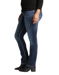 Silver Jeans' Women's Suki Mid Rise Straight Leg - Dark Indigo (Ext. –  Trav's Outfitter