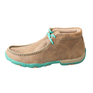 'Twisted X' Women's Driving Moccasin - Bomber / Turquoise