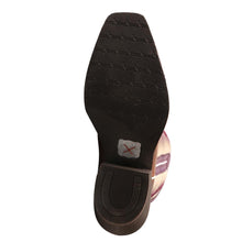 'Twisted X' Women's 12" Ruff Stock Western Narrow Square Toe - Brown / Violet