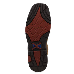 'Twisted X' Women's 11" Nano Western Work EH Carbon Toe - Oiled Saddle