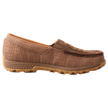 'Twisted X' Women's Cellstretch Slip On Driving Moc - Woven Brown / Coffee