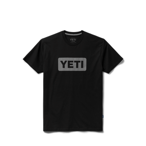 'Yeti' Men's Logo Badge Short Sleeve Tee - Black / Grey