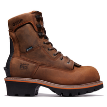 'Timberland Pro' Men's 8" Evergreen Logger EH WP Comp Toe - Brown
