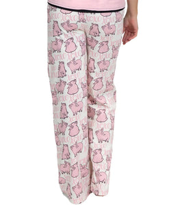 'Lazy One' Women's Hogs & Kisses PJ Pant - Pink