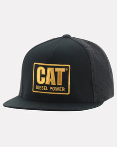 'Caterpillar' Men's Diesel Power Flat Bill Cap - Black