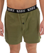 'Lazy One' Men's Going Commando Boxer - Army Green