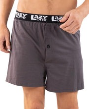'Lazy One' Men's Who Cut The Cheese? Boxer - Grey