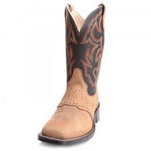 Stockman Cowboy Boot - Light Tan / Black