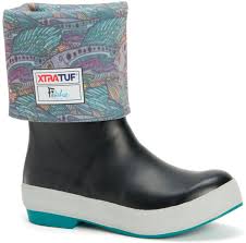 'XTRATUF' Women's Fishe® Wear Legacy WP Slip Resistant - Black / Groovy Grayling