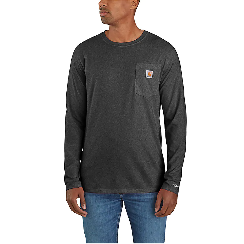 'Carhartt' Men's Force® Relaxed Fit Midweight Pocket T-Shirt - Carbon Heather