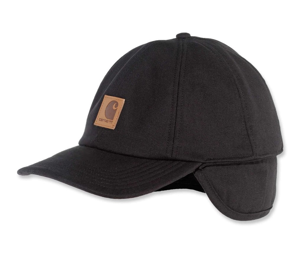 'Carhartt' Men's Stretch Fitted Ear Flap Cap - Black