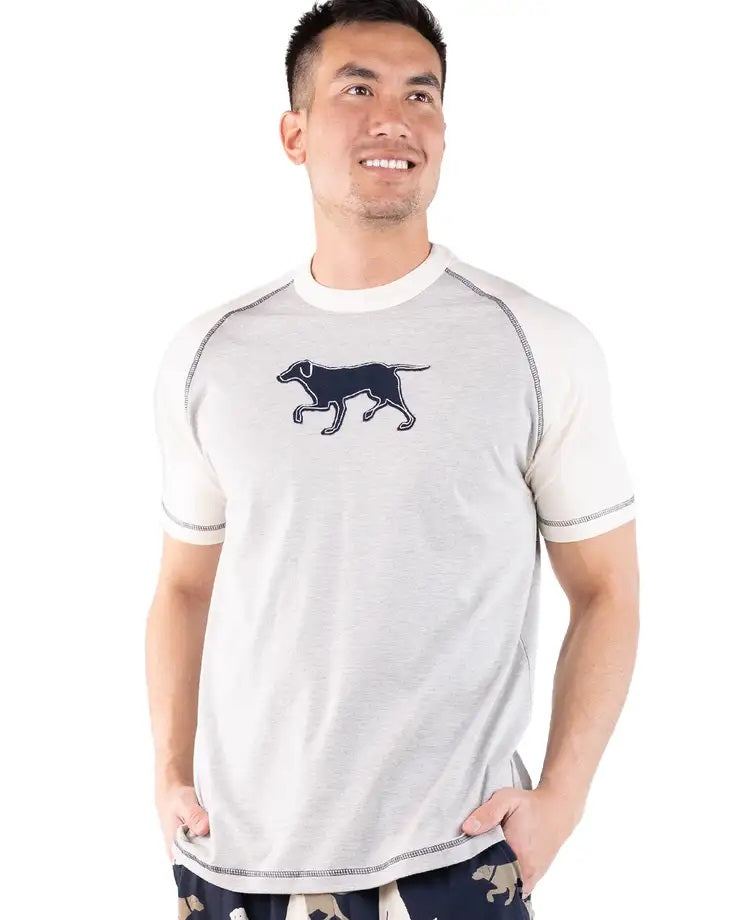 'Lazy One' Men's Lab PJ Tee - Grey