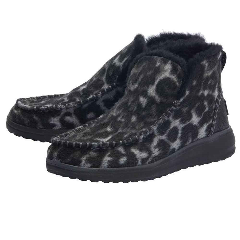 Hey Dude Womens Denny Slip On Boots- Sparkling Black
