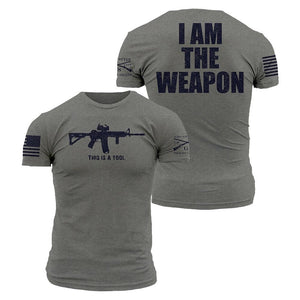 'Grunt Style' Men's I Am The Weapon Tee - Grey