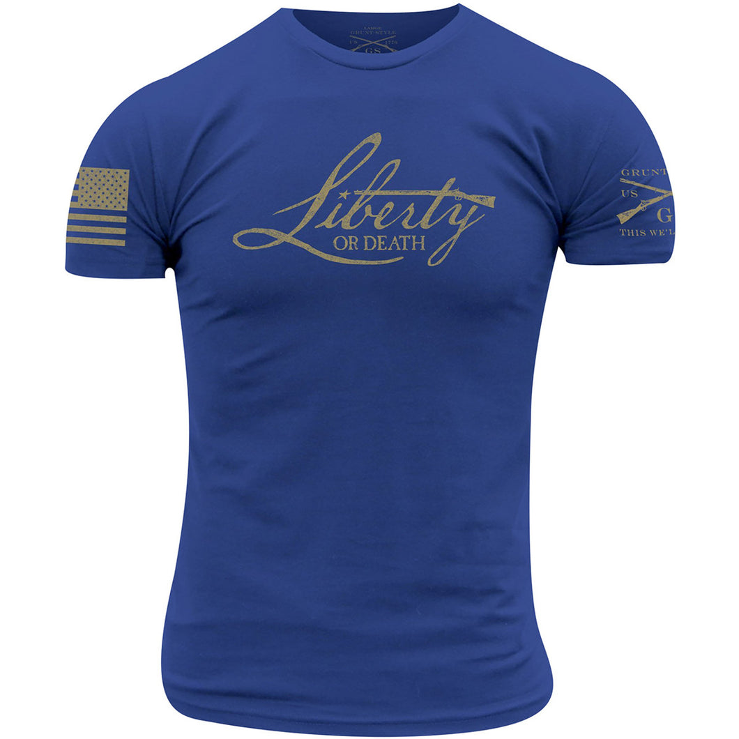 'Grunt Style' Men's Liberty or Death 2.0 Tee - Blue