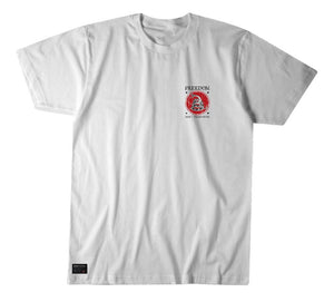 'Howitzer' Men's Snake Flag T-Shirt - White