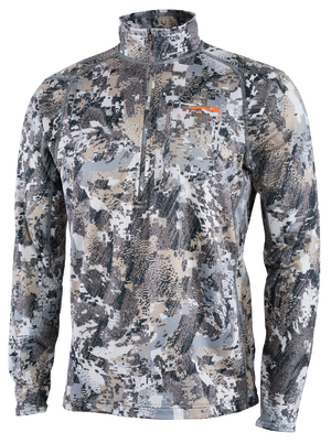 'Sitka' Men's Core Midweight Zip T-Shirt - Whitetail : Elevated II