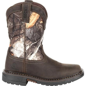 'Rocky' Youth Ride FLX WP Square Toe - Brown / Realtree Camo