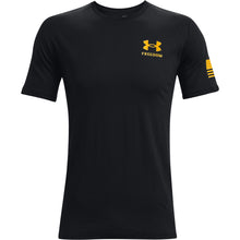 'Under Armour' Men's Freedom Flag T-Shirt - Black / Steeltown Gold