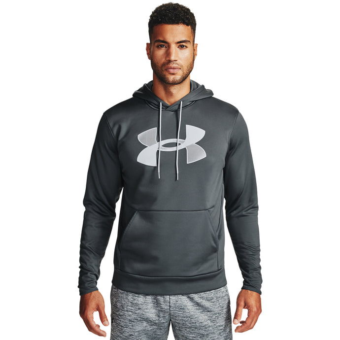 'Under Armour' Men's Armour Fleece® Big Logo Hoodie - Pitch Gray / Halo Gray