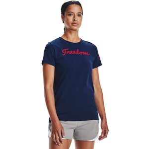 'Under Armour' Women's Freedom Vintage T-Shirt - Academy / Red