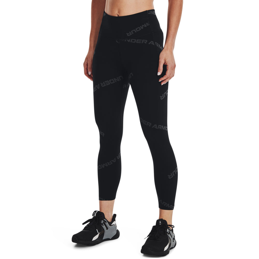 Women's leggings Under Armour Women's UA Meridian Leggings - black/metallic  silver, Tennis Zone
