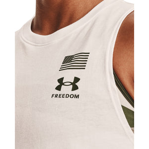 'Under Armour' Women's Freedom Repeat Muscle Tank - Onyx White  / Marine OD Green