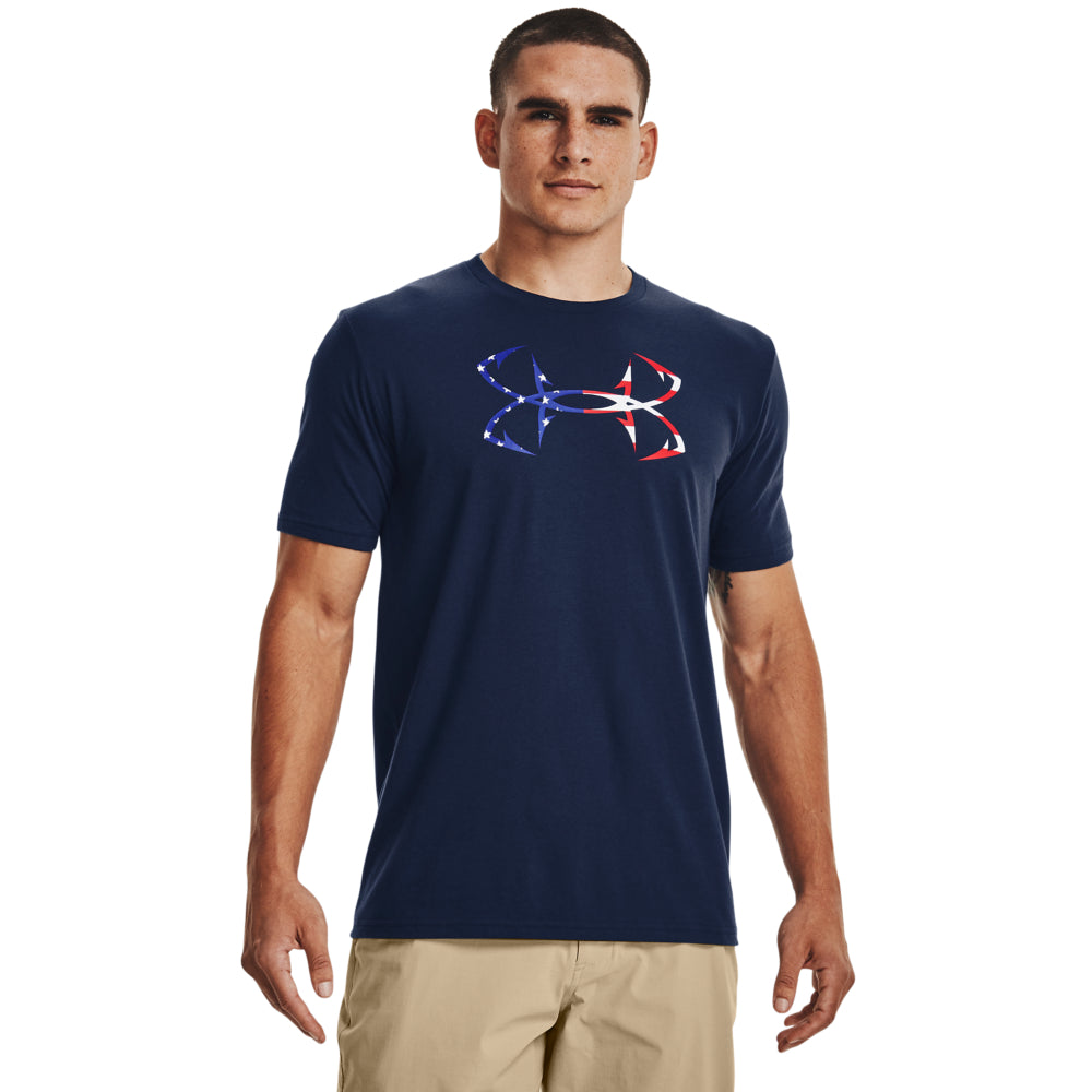 'Under Armour' Men's Freedom Hook T-Shirt - Academy / Red