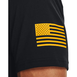 'Under Armour' Men's Freedom Flag T-Shirt - Black / Steeltown Gold