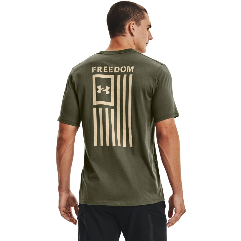 Discrepancia paquete Privación Under Armour' Men's Freedom Flag T-Shirt - Marine OD Green / Desert S –  Trav's Outfitter